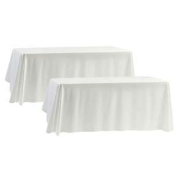Nappe rectangulaire tissu blanc uni 300 X 170 cm - Falaise réception