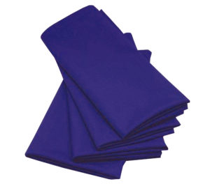 Serviette de table tissu bleu roi 45 x 45 cm