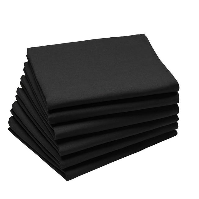 Serviette de table tissu Ecossais noir fabriquée en France.