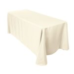 Nappe rectangulaire tissu Ivoire 300 x 170 cm Falaise réception